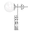 CLARA 925 Sterling Silver Pearl Detach Earrings | Rhodium Plated, Swiss Zirconia , Screw Back | Gift for Women & Girls