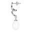 CLARA 925 Sterling Silver Pearl Twist Earrings | Rhodium Plated, Swiss Zirconia, Screw Back | Gift for Women & Girls
