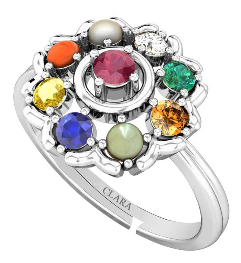 Clara-92.5-Sterling-Silver-Natural-Certified-Navaratna-Stone-Original-Nine-gems-Adjustable-Ring-for-Women-and-Girls