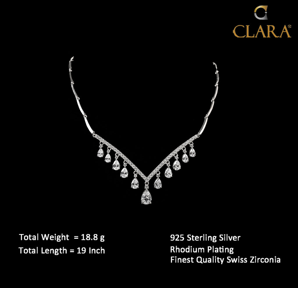 Clara 925 Sterling Silver Liba Necklace