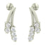 CLARA 925 Sterling Silver Swiss Zirconia Isla Earring With Screw Back Gift for Women and Girls
