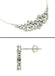 CLARA 925 Sterling Silver Rhodium Plated Daisy Pendant Earring Necklace Set with Chain Gift for Women and Girls