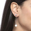 CLARA 925 Sterling Silver Pearl Yua Earrings | Rhodium Plated, Swiss Zirconia , Screw Back | Gift for Women & Girls