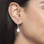CLARA 925 Sterling Silver Classic Pearl Earrings | Rhodium Plated, Swiss Zirconia , Screw Back | Gift for Women & Girls