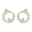 CLARA 925 Sterling Silver Swiss Zirconia Evie Earring With Screw Back Gift for Women and Girls