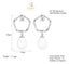 CLARA 925 Sterling Silver Pearl Sara Earrings | Rhodium Plated, Swiss Zirconia , Screw Back | Gift for Women & Girls