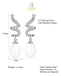CLARA 925 Sterling Silver Pearl Twist Earrings | Rhodium Plated, Swiss Zirconia, Screw Back | Gift for Women & Girls