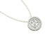 CLARA 925 Sterling Silver Rhodium Plated Halo Pendant with Chain Gift for Women and Girls