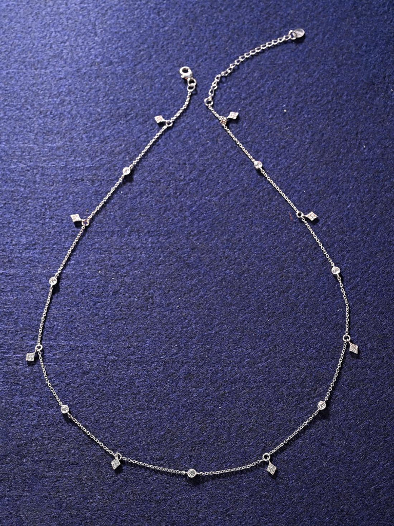 CLARA 925 Sterling Silver Minimal Daily wear Charm Minimal Necklace Chain 