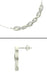 CLARA 925 Sterling Silver Rhodium Plated Twist Pendant Earring Necklace Set with Chain Gift for Women and Girls