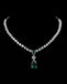 Clara 925 Sterling Silver Solitaire Green Necklace