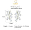 CLARA 925 Sterling Silver Rhodium Plated Leaf Pendant Earring Necklace Set with Chain Gift for Women and Girls