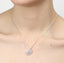 CLARA 925 Sterling Silver Rhodium Plated Halo Pendant with Chain Gift for Women and Girls