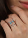 CLARA 925 Sterling Silver Butterfly Open Ring Size Adjustable, Rhodium Plated, Swiss Zirconia Gift for Women & Girls