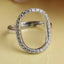CLARA 925 Sterling Silver Unique Ring with Adjustable Band Rhodium Plated, Swiss Zirconia Gift for Women & Girls
