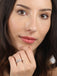 CLARA 925 Sterling Silver Graduation Ring with Adjustable Band Rhodium Plated, Swiss Zirconia Gift for Women & Girls