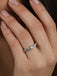 CLARA 925 Sterling Silver Graduation Ring with Adjustable Band Rhodium Plated, Swiss Zirconia Gift for Women & Girls