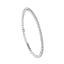CLARA 925 Sterling Silver Minimal Solitaire Bangle Swiss Zirconia, Rhodium Plated Gift for Women and Girls