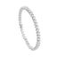 Silver Heart Solitaire Bangle