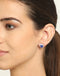 Silver Royal Blue Heart Earring