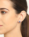 Silver Royal Blue Cushion Earring