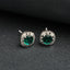 CLARA 925 Sterling Silver Dark Green Cushion Earring | Rhodium Plated, Swiss Zirconia | Gift for Women & Girls
