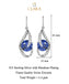 Silver Royal Blue Eye Earring