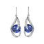 Silver Royal Blue Eye Earring
