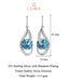 Silver Sky Blue Eye Earring