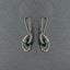 CLARA 925 Sterling Silver Dark Green Eye Earring | Rhodium Plated, Swiss Zirconia | Gift for Women & Girls