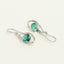 Silver Dark Green Eye Earring