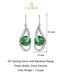 Silver Dark Green Eye Earring
