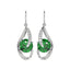 Silver Dark Green Eye Earring