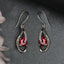 CLARA 925 Sterling Silver Blood Red Eye Earring | Rhodium Plated, Swiss Zirconia | Gift for Women & Girls
