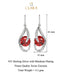 Silver Blood Red Eye Earring