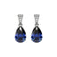 Silver Royal Blue Tear Drop Earring