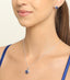 Silver Royal Blue Heart Jewellery Set