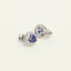 Silver Royal Blue Heart Jewellery Set