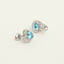 Silver Sky Blue Heart Jewellery Set