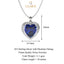 Silver Royal Blue Heart Pendant