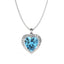 Silver Sky Blue Heart Pendant