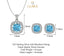 Silver Sky Blue Cushion Jewellery Set