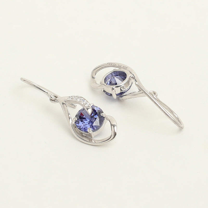 Silver Royal Blue Eye Jewellery Set