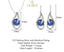 Silver Royal Blue Eye Jewellery Set