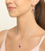 Silver Blood Red Eye Jewellery Set