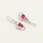 Silver Blood Red Eye Jewellery Set