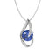 Silver Royal Blue Eye Pendant