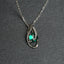 CLARA 925 Sterling Silver Dark Green Eye Pendant | Rhodium Plated, Swiss Zirconia | Gift for Women & Girls