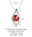 Silver Blood Red Eye Pendant