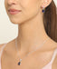 Silver Royal Blue Tear Drop Jewellery Set